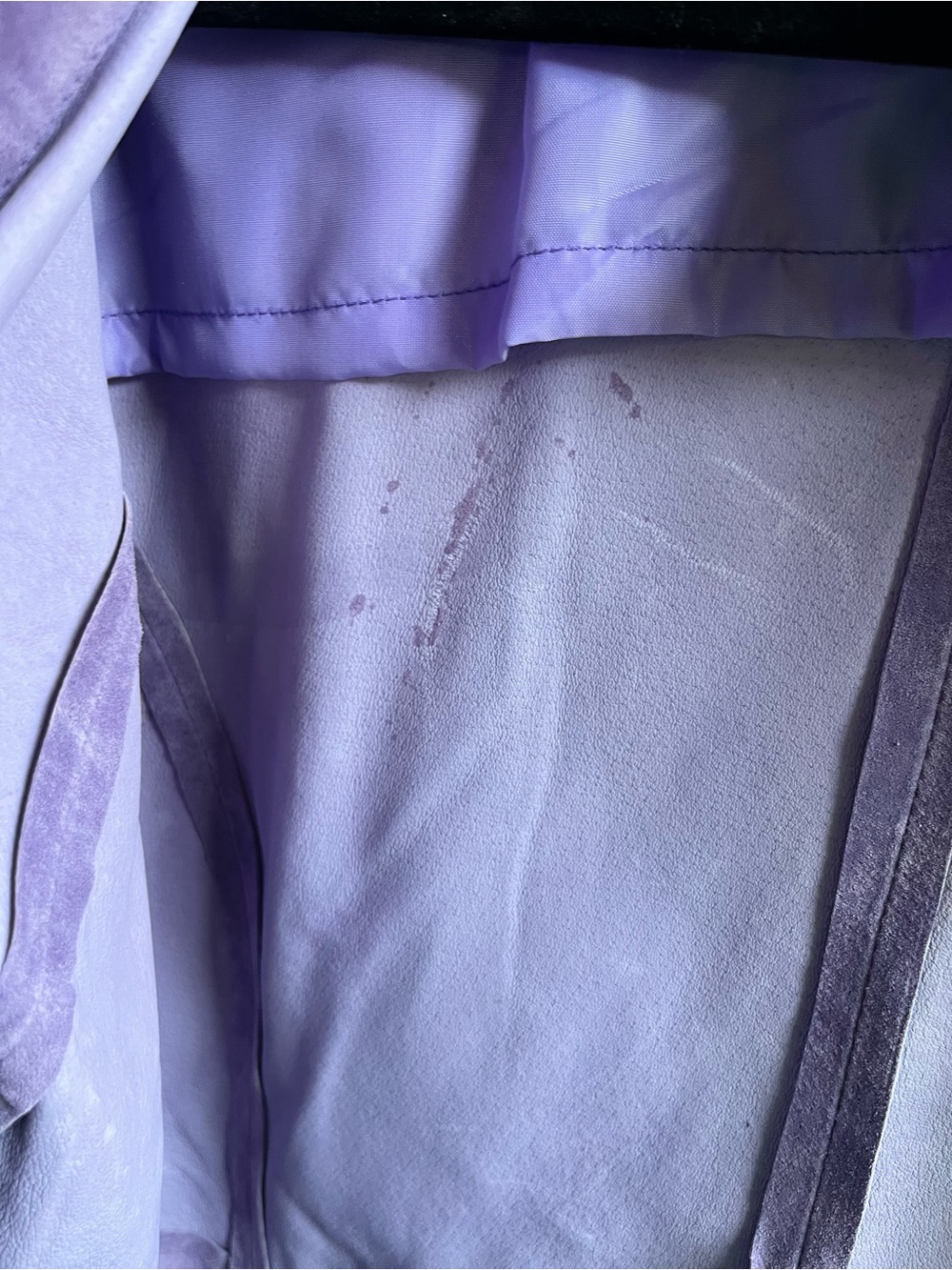Women's Lavender Suede Zip Jacket - Picture 4 of 7